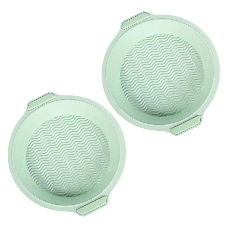 Set of 2 Grade Silicone Cake Moulds Round Cake Pan Non Reusable Mould