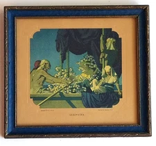 RARE Original SMALL VERSION of  Maxfield Parrish 's Print  "CLEOPATRA" c. 1918