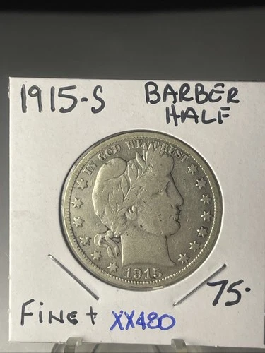 1915 S KEY BARBER HALF  In Fine+ Condition XX480