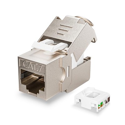 12 Pcs RJ45 Cat7 Cat6A Shielded Keystone Jack, Cat 7 10Gbps Easy Toolless Mod...