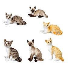 Cat Plush Toy Lifelike Realistic Kitty Stuffed Animal for Family Gifts