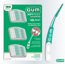 Sealed GUM Soft-Picks Advanced Mint, 180-count, Brand New Factory Sealed Packet.