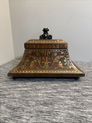 Copper Pagoda Style Treasure Box Chest Storage Vintage Decor Home Decoration