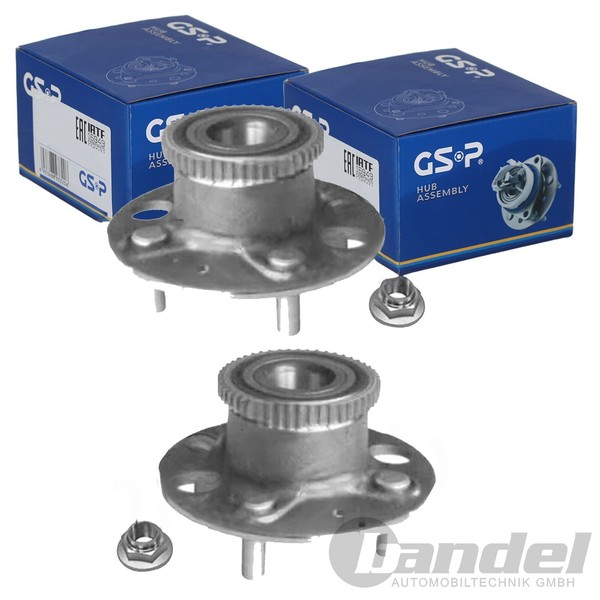 2X GSP RADLAGER-SATZ Hinten Beidseitig Passend FÜR Honda Civic Links+Rechts-image
