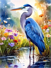 Tile Mural Great Blue Heron Lake Kitchen Bathroom Wall Backsplash Marble Ceramic