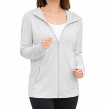 UPF 50 Sun Protection Jacket, Lightweight Zip Up Hoodie, Long Sleeve UV Worko...