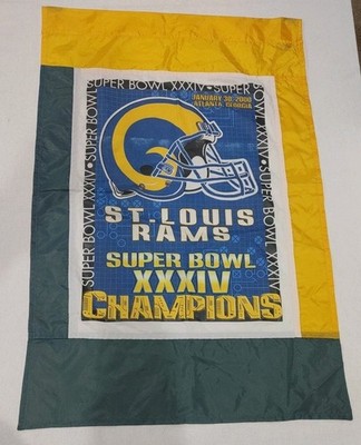 St. Louis Rams 1999 Super Bowl XXXIV Champions Banner /Flag 42'' X 28'' WinCraft 