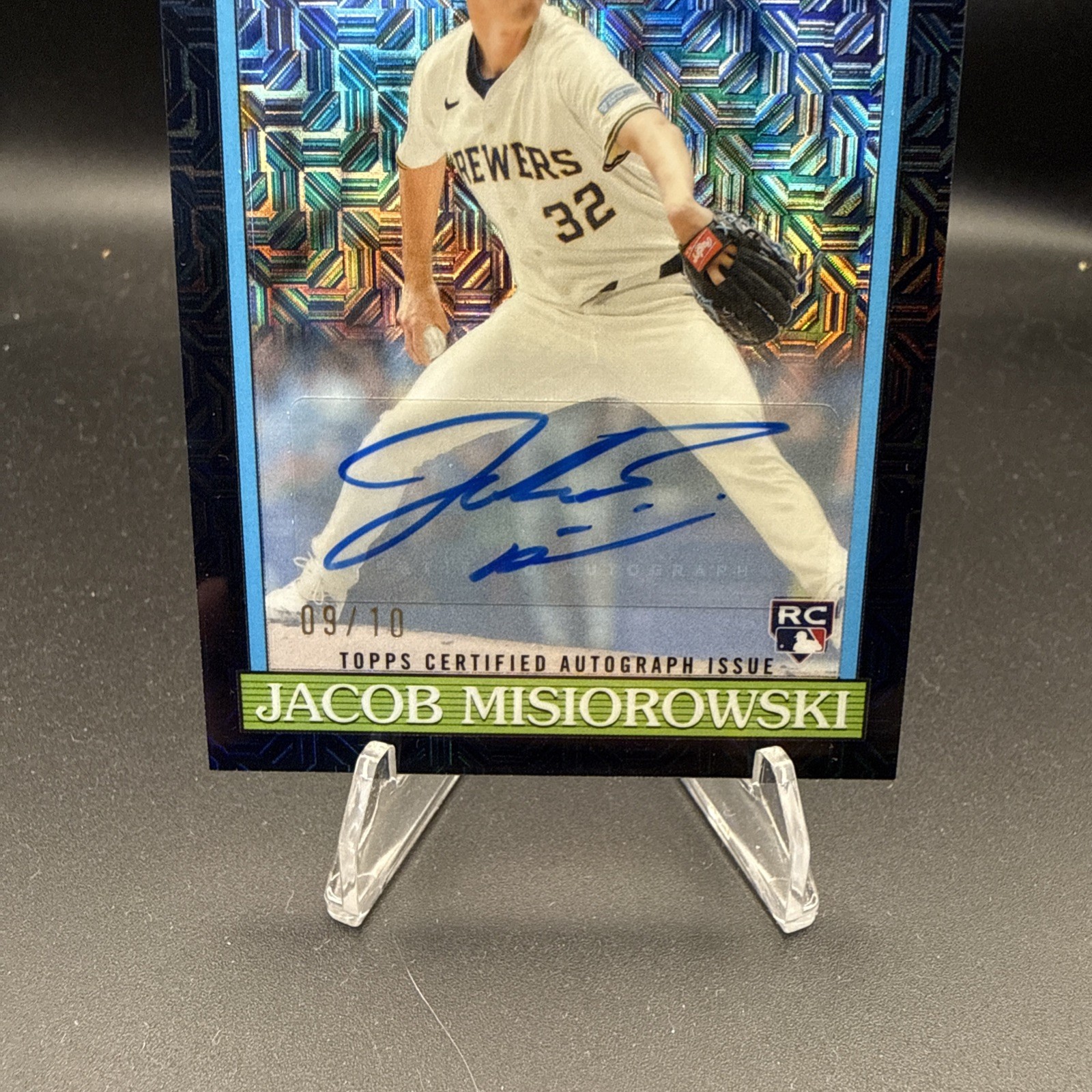 2026 Topps Series 2 chrome Jacob Misiorowski #91ASC-49 Auto Black Refractor /10 view 3