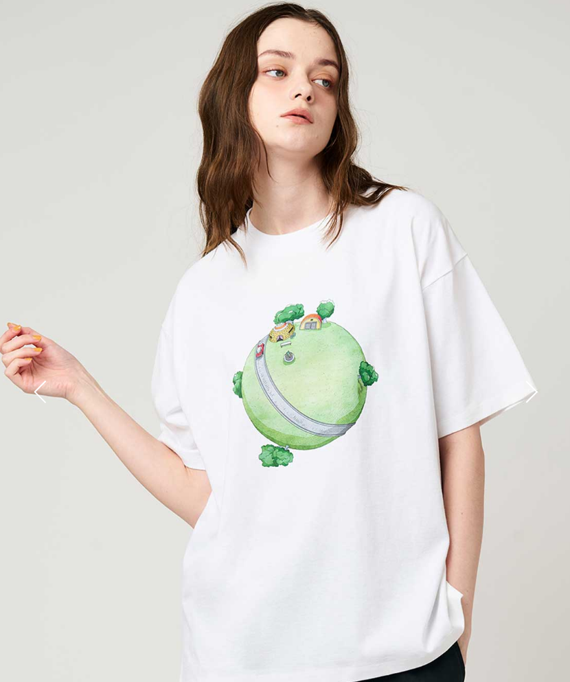 DRAGON BALL Z x Graniph 10 times the Earth Big Silhouette T-shirt