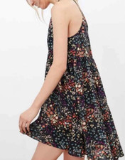 Kimchi Blue Floral cotton Florence Floral Keyhole Back Dress Size L A009229