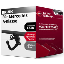 Für A-Klasse Typ W177 (Brink) Anhängerkupplung abnehmbar + E-Satz 7pol top