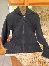 Lululemon Hoodie Sweatshirt Jacket Full Zip Black Size 6
