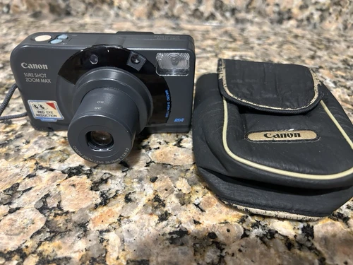 Vintage Canon Sure Shot Camera Zoom Max 35mm Point And Shoot Film Tested Video