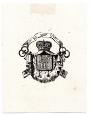 Exlibris Talleyrand Charles Maurice Kupferstich bookplate ex-libris 1800