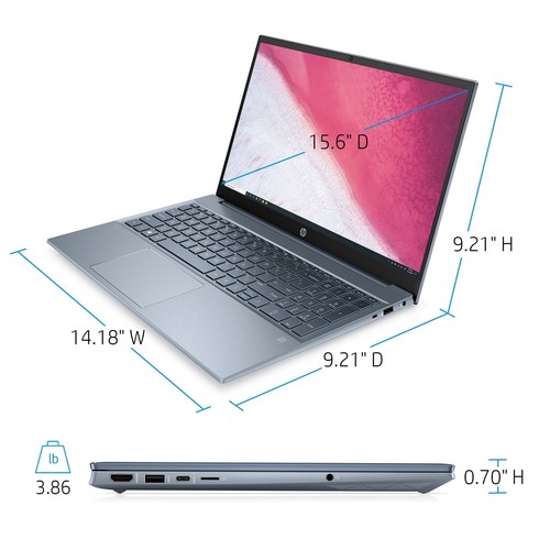 HP 15-EH Laptop 15.6" FHD AMD Ryzen 5 4500U 2.3GHz 8GB 512GB W10 H - Bild 3 von 6