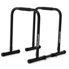  Adjustable Dip Bar Station, Heavy Duty Parallette & Parallel Bars, black-05