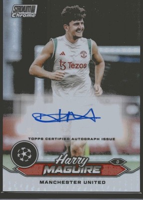 2023-24 Topps Stadium Club Chrome UEFA Harry Maguire Auto Autograph #CA-HM Man U