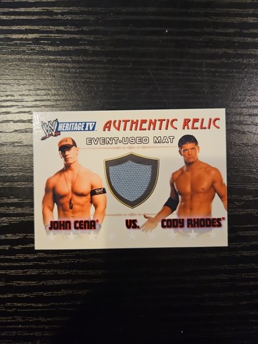 2008 Topps Heritage IV WWE Event-Used Mat Relics Cena vs. Cody Rhodes MINT💰💰💥 - Picture 2 of 3