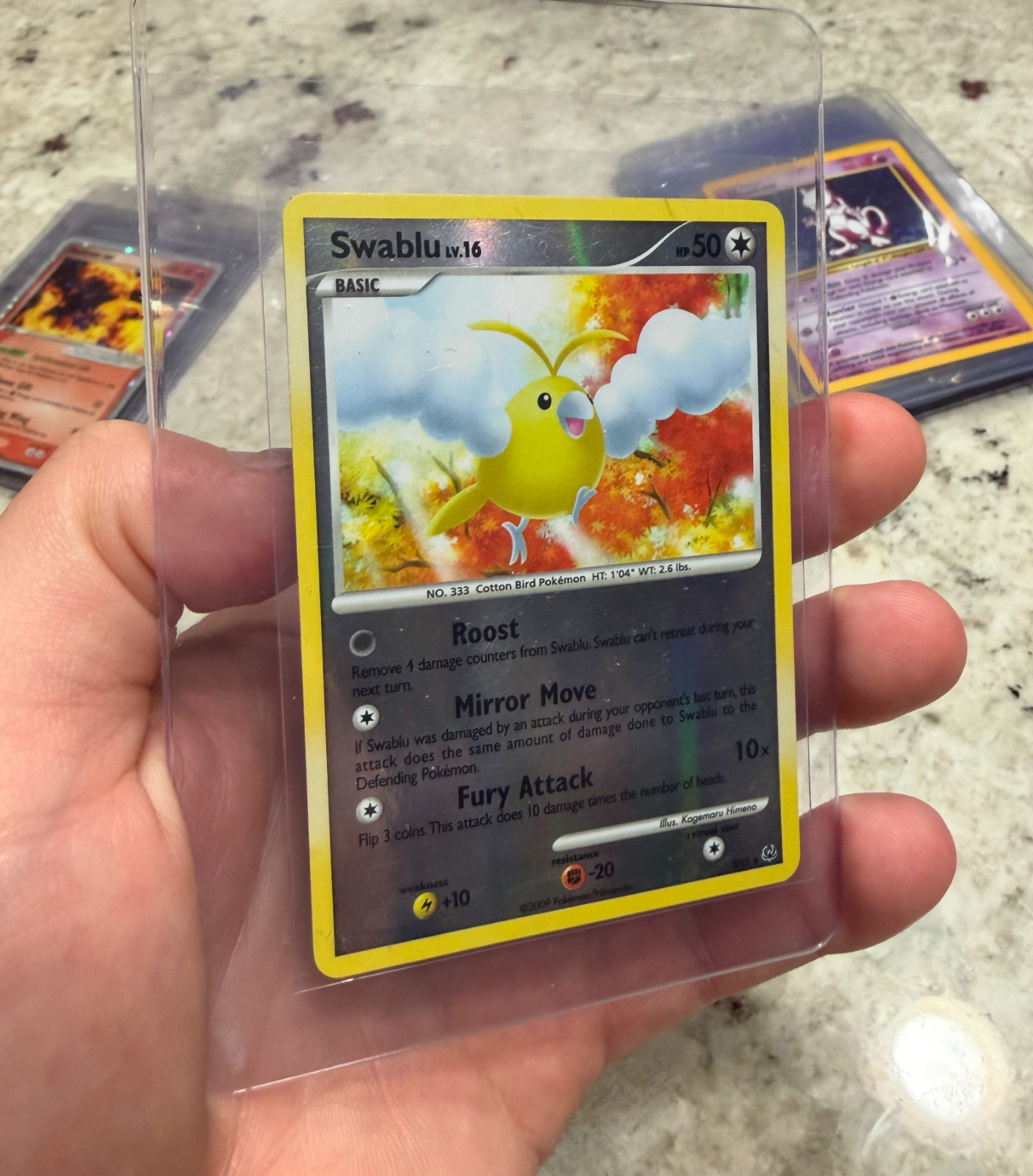 Pokémon Swablu 2009 SH5 EX NM Platinum Reverse Holo Foil