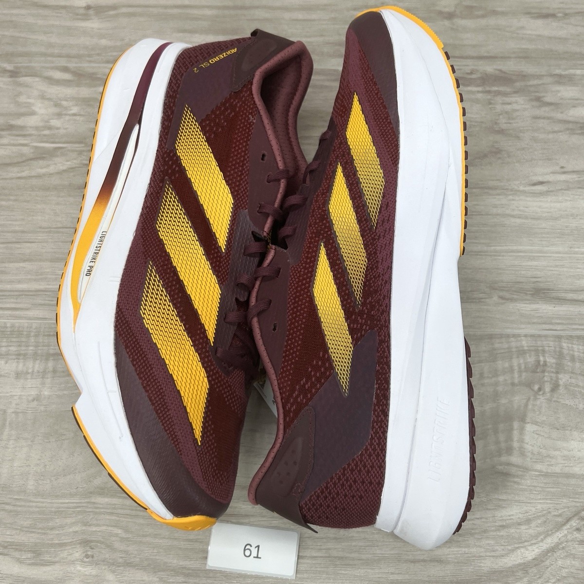 adidas Men 10.5 Adizero SL2 Red Arizona State University Sun