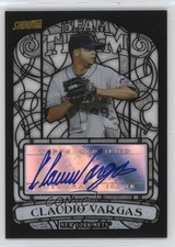 2008 Topps Stadium Club Beam Team Black & White 24/99 Claudio Vargas Auto 1om7