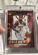 2021-22 Panini Contenders Optic - Uniformity Chris Paul #24 Red Cracked Ice...