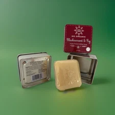 Triple Milled Organic Soaps 2- WHOLE FOODS Blackcurrant & Fig 4.4 oz Tin Box