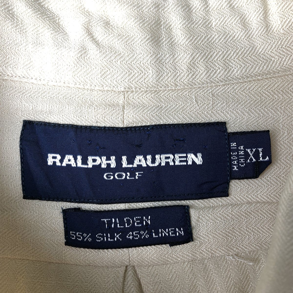 Vintage Ralph Lauren Golf Tilden long-sleeved linen button-down shirt men's ... thumbnail 3