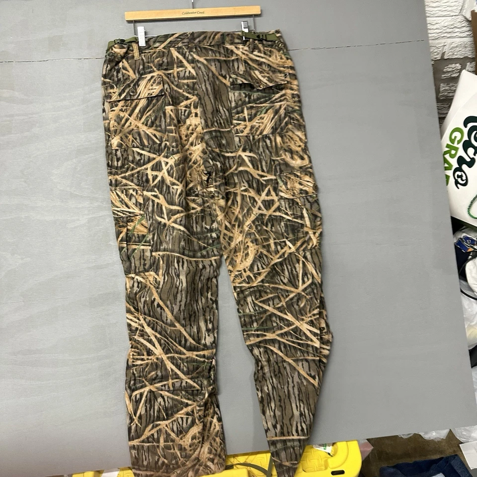 Vintage Mossy Oak Camo Cargo Pants Mens L Green Brown Shadow Grass Duck Hunting - Image 2 of 4