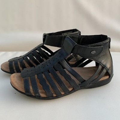 Earth Origins Women's Bevvy Gladiator Flat Sandals Sz 8.5 Black
