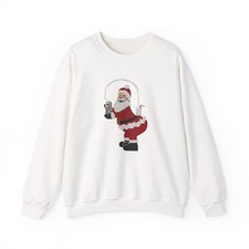 Thicc Santa Milk Shot Ugly Christmas Sweater Funny Kim K Parody Sweatshirt