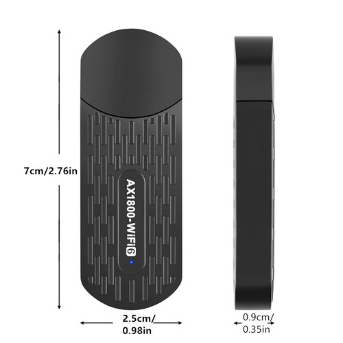 1 * AX1800 WiFi 6 Adapter USB 2.4G 5G Dual Band do przesyłania plików 4K / gier / - Zdjęcie 11 z 11