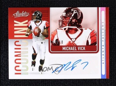 2021 Panini Absolute Iconic Ink Holo Silver 7/10 Michael Vick #II10 Auto 06st