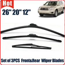 Fr Wiper Blades For Toyota Highlander 08-19 Set Of 26 20 12 Windshield 2008