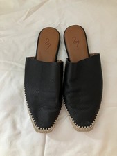 Naturalizer 27 Edit black leather espadrille mules, 9 M EUC