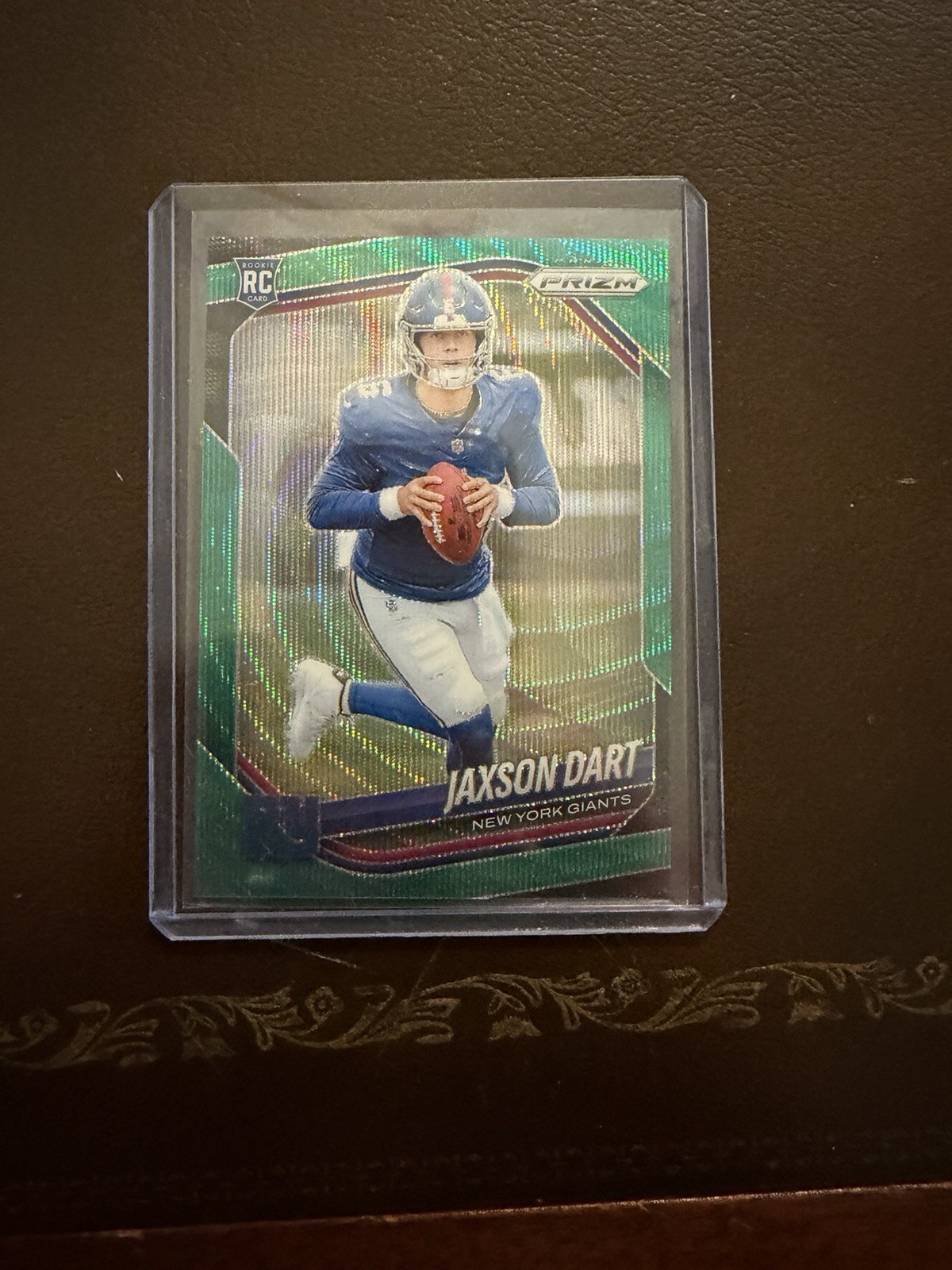 2025 Panini Prizm - Rookies Jaxson Dart #332 Green Wave Prizm (RC)