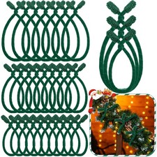 24 Pcs 20'' 25'' 30'' Christmas Velvet Garland Ties Christmas Decorative Twis...