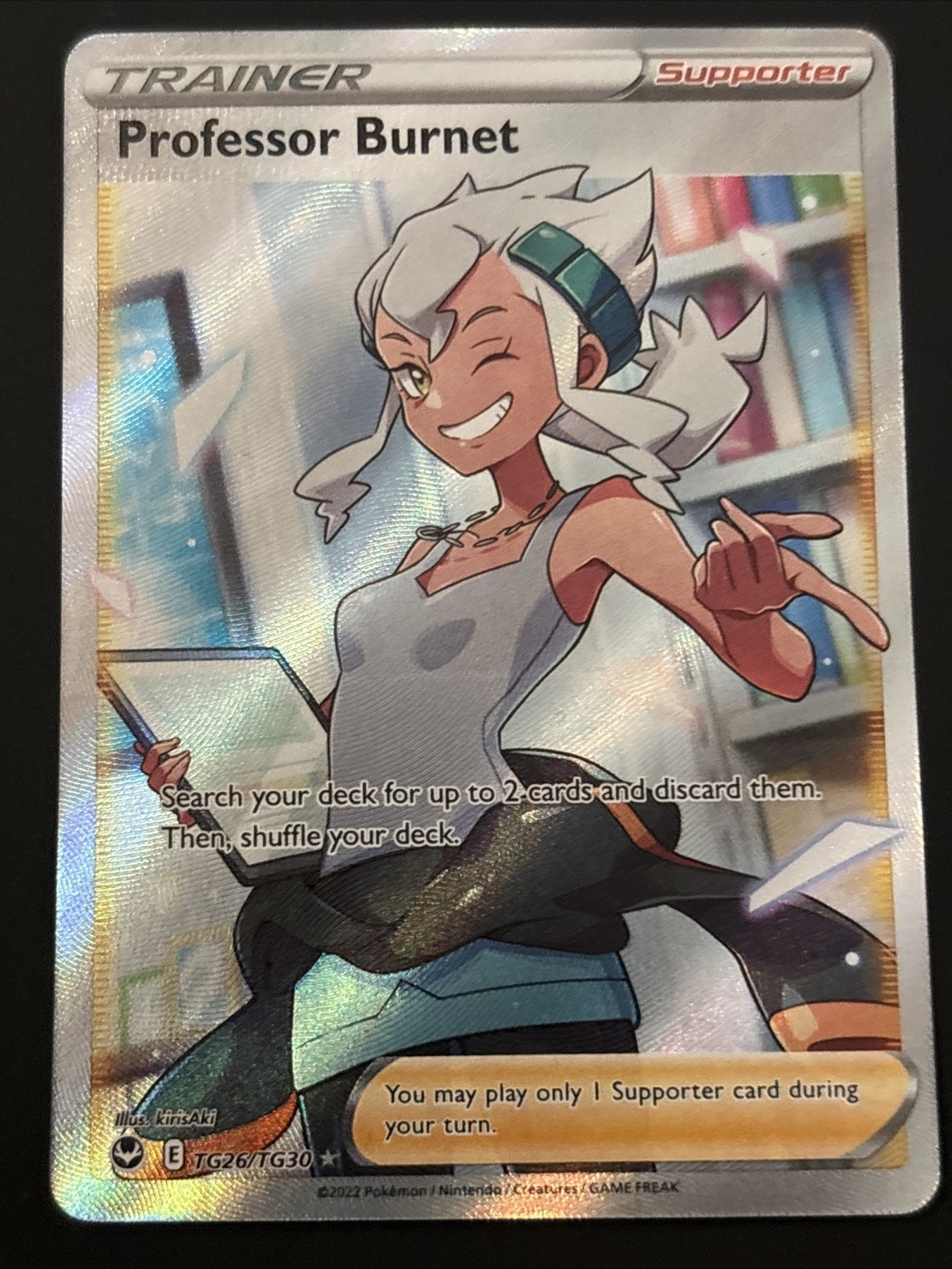 Professor Burnet Holo Silver Tempest Trainer Gallery TG26/TG30 NM Pokemon