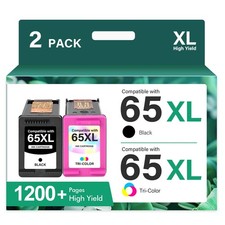 65XL 65 3755 5055 Ink Cartridges Black/Color Combo Pack for HP Printers
