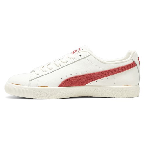 PUMA Clyde Neverworn Iii Lace Up  Mens White Sneakers Casual Shoes 39648901 - Picture 3 of 6
