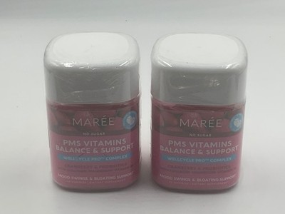 2 Maree No Sugar PMS Vitamins Balance & Support 60 Strawberry Gummies Exp 05/26