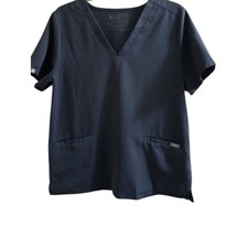 Figs Casma Three-Pocket Medical Scrub Top Size L V-Neck Short Sleeve