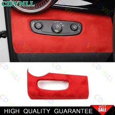 Para Chevy Trax 2023-2026 Rojo Gamuza Interruptor de Faro Control Cubierta de Coche Borde 1 PIEZA