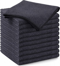Microfiber Cleaning Cloth 12 Pack, 12.5 x 12.5 inch Microfiber Towels for Cars
