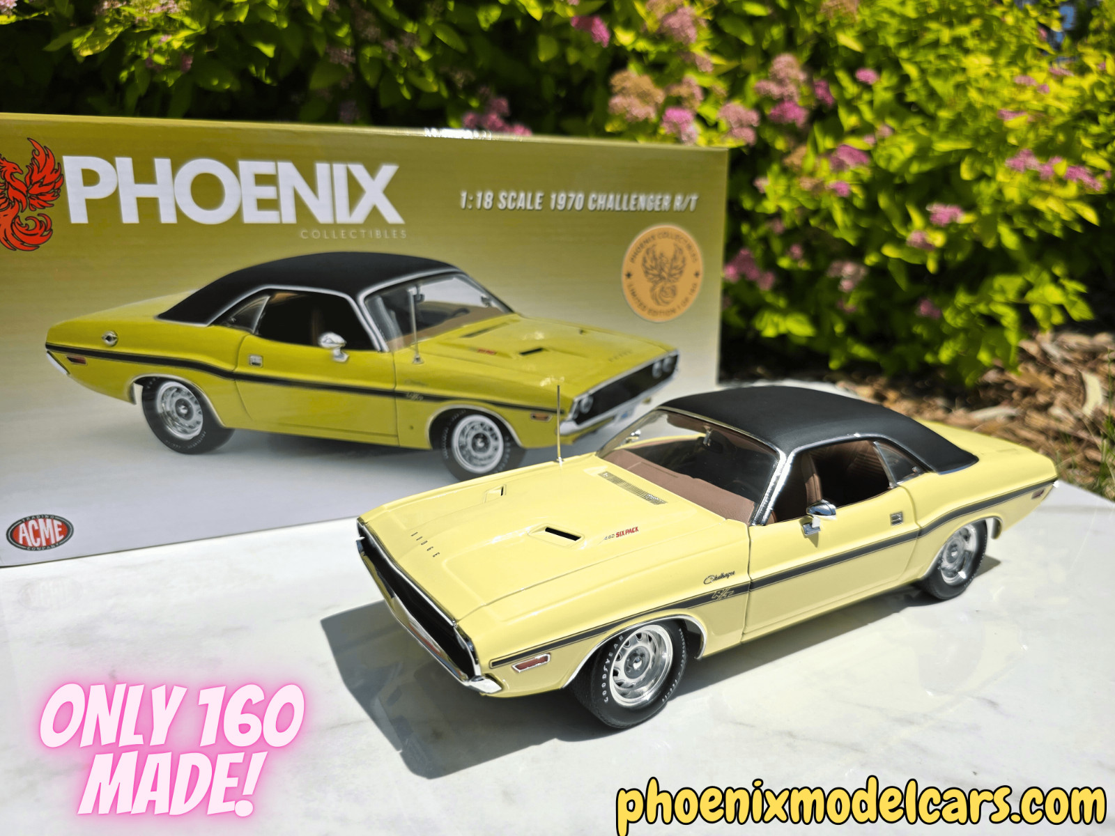ACME / Highway 61 1970 Dodge Challenger Sunfire Yellow 1/18 diecast model car