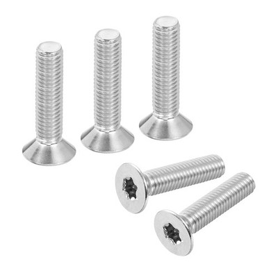 M8-1.25 x 35mm Flat Head Torx Machine Screws, 25 Pcs 304 Stainless Steel