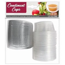 Reusable Condiment Cups – Mini Sauce Containers with Lids