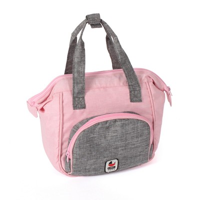 Bayer Chic 2000 Wickeltasche für Puppen - Melange grau-rosa NEU