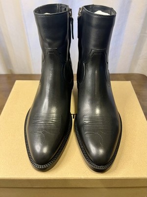 靴 BUTTERO 00's Side Zip Western Boots Buttero Santomato Men's Western Side Zip Ankle Boot Black Size 42
