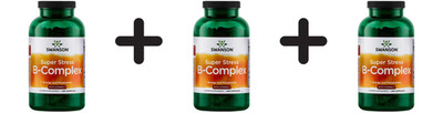 3 x Swanson Super Stress B-Complex with Vitamin C - 240 caps (152,76 EUR/kg)